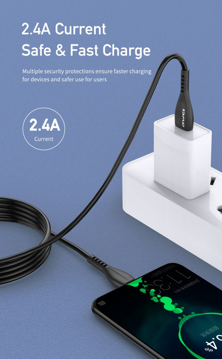 AWEI TYPE-C Cable Cable 1m AWEI Charging Head